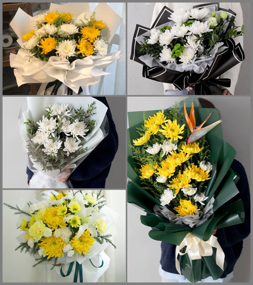 山东济宁邹城市北宿镇西落陵村白事花束代送